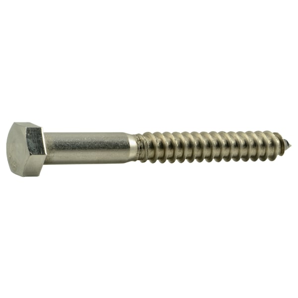 Midwest Fastener Lag Screw, 1/2 in, 4-1/2 in, Stainless Steel, Hex Hex Drive, 10 PK 51895 - main